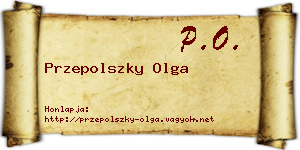 Przepolszky Olga névjegykártya